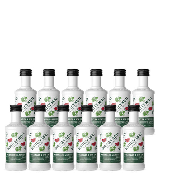 Whitley Neill Watermelon & Kiwi Gin 5cl miniatures 12 pack