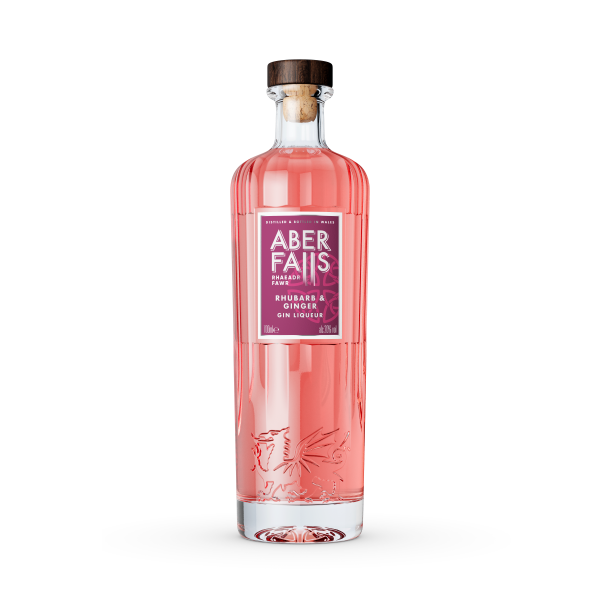 Aber Falls Rhubarb and Ginger Gin liqueur