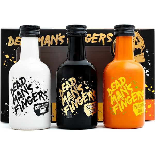 Dead Man's Fingers Rums Gift Pack of 3 Miniatures : Coconut, Pineapple & Spiced
