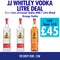 JJ Whitley 1 Litre Vodka Deal