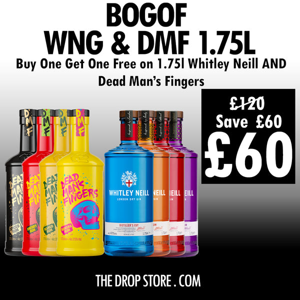 BOGOF on 1.75l Whitley Neill and Dead Man's Fingers