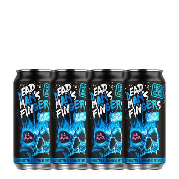 Dead Man's Fingers Blue Raspberry - Caffeinated Alcoholic Beverage 4x440ml