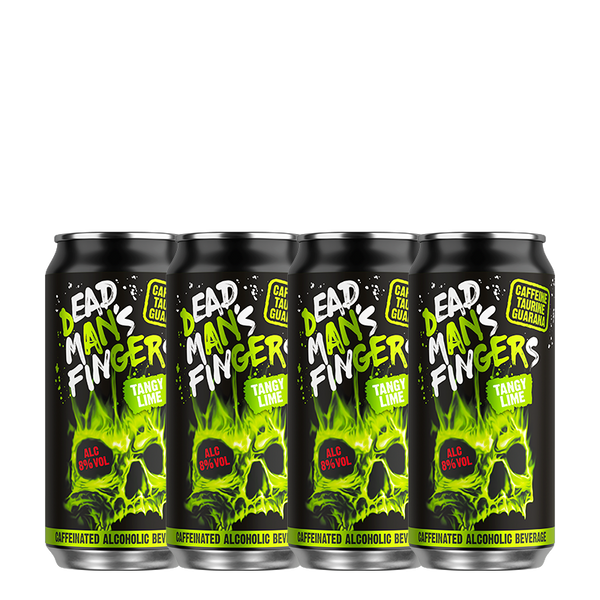 Dead Man's Fingers Tangy Lime - Caffeinated Alcoholic Beverage 4x440ml
