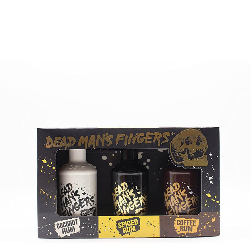 Dead Man's Fingers Rums Gift Pack of 3 Miniatures : Coconut, Coffee & Spiced