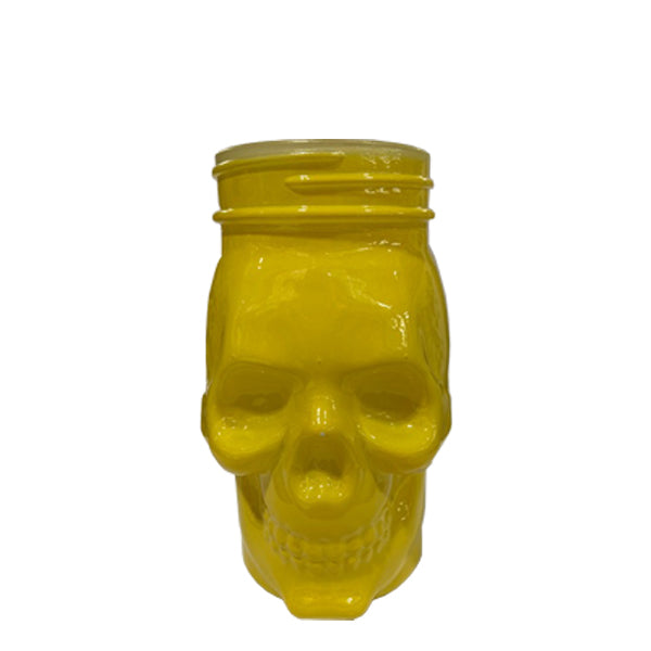 Dead Man's Fingers Rum Yellow Skull Mason Jar