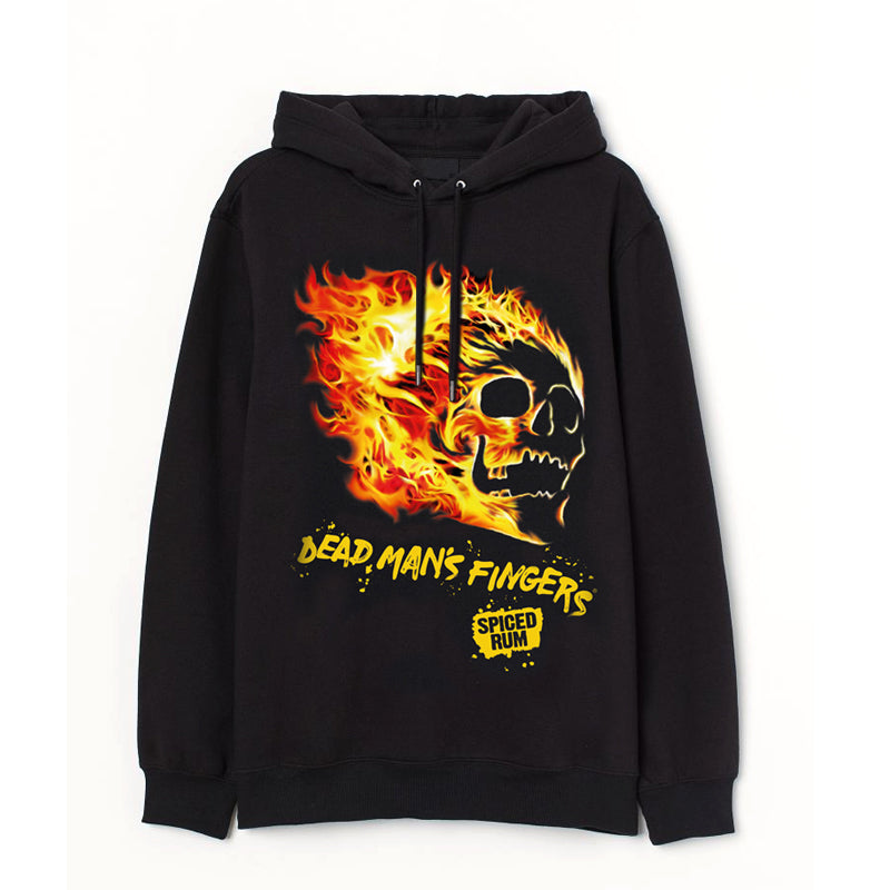Dead Man's Fingers Spiced Limited Edition - Flaming Skull - Branded Hoodie Black