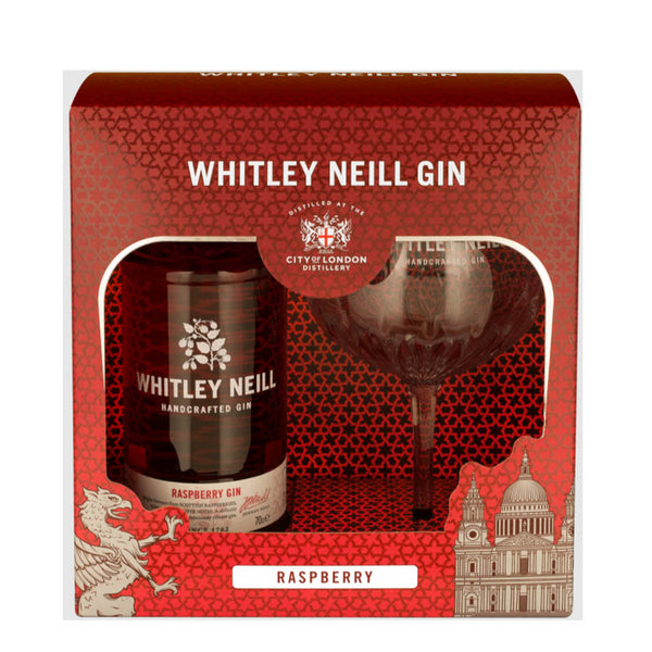 Whitley Neill Raspberry Gin Gift Pack with Glass