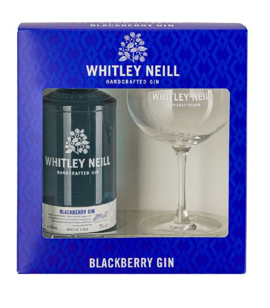 Whitley Neill Blackberry Gin Gift Pack with Glass - thedropstore.com