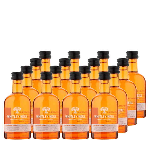 Whitley Neill Blood Orange Vodka 12 Pack of 5cl Miniatures