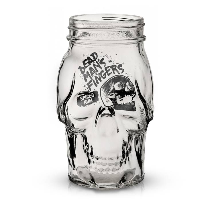 Dead Man's Finger Skull Mason Jar - Spiced Rum - thedropstore.com